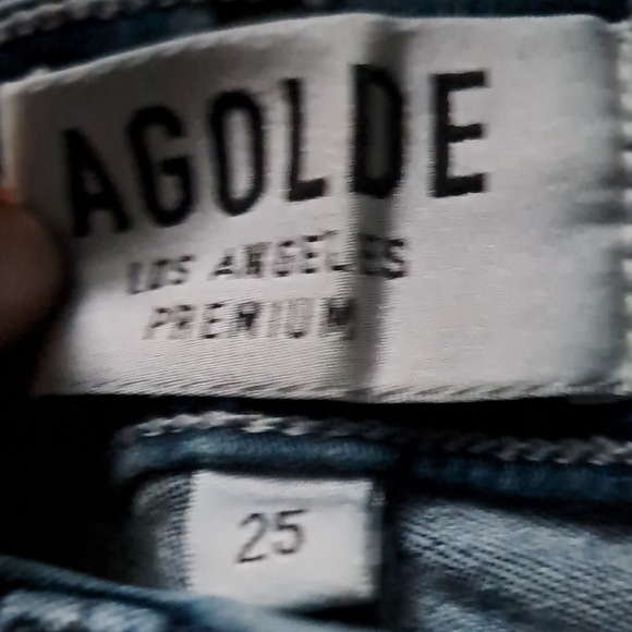 Agolde Skinny Jeans With A Raw Hem, Size 25 - Picture 4 of 6